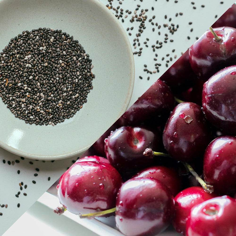 Chia und Kirsch Eis